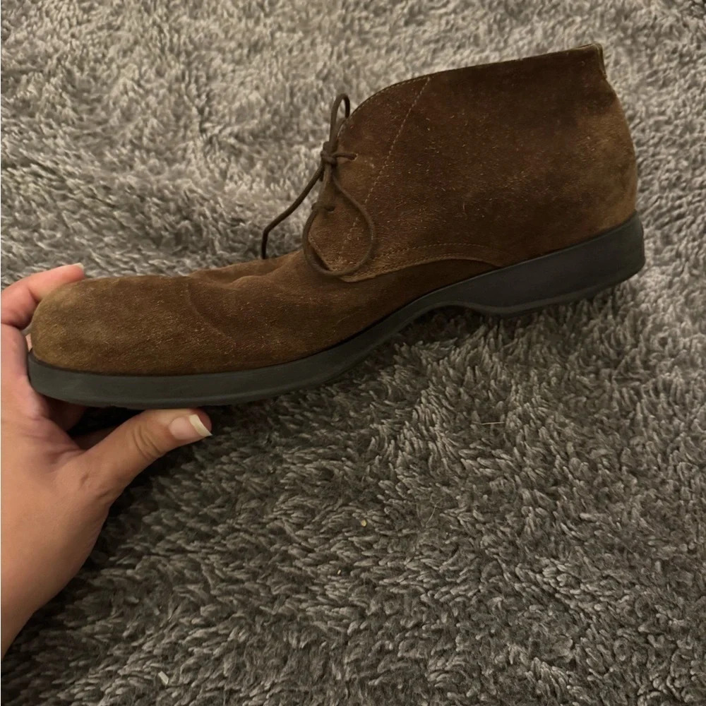 SALVATORE FERRAGAMO Men's Brown Suede Shoes
